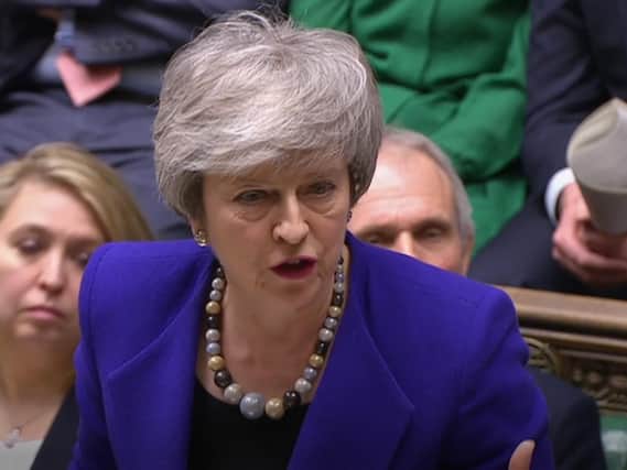 Prime Minister Theresa May speaks during Prime Minister's Questions in the House of Commons, London. Picture: PA Wire