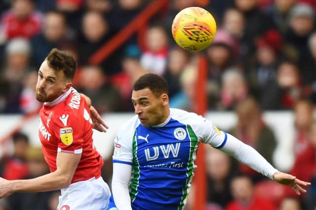 Pompey target James Vaughan (right) in action against Nottingham Forest this season. Picture: Tony Marshall/Getty Images