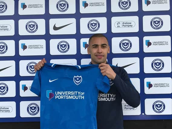 James Vaughan signs for Pompey. Picture: Portsmouth FC