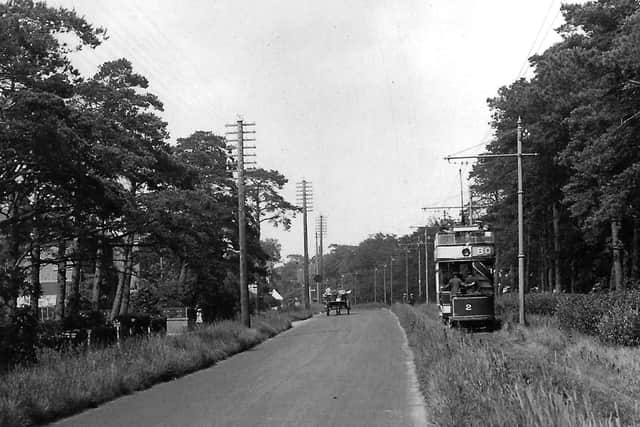 A superb view looking north along London Road, possibly Cowplain, pre-1935. Photo: Barry Cox collection.