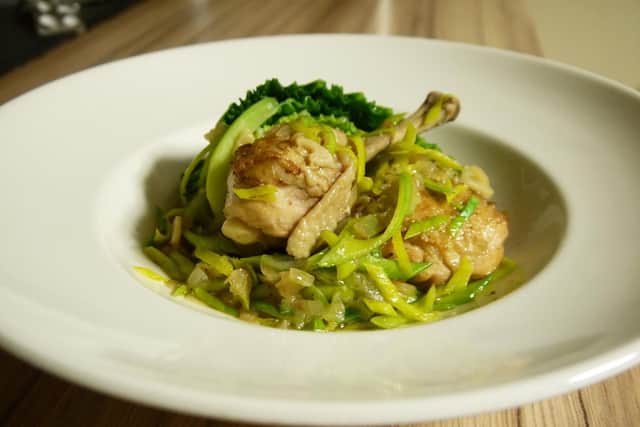 CAP: Chicken legs with leek by Lawrence Murphy