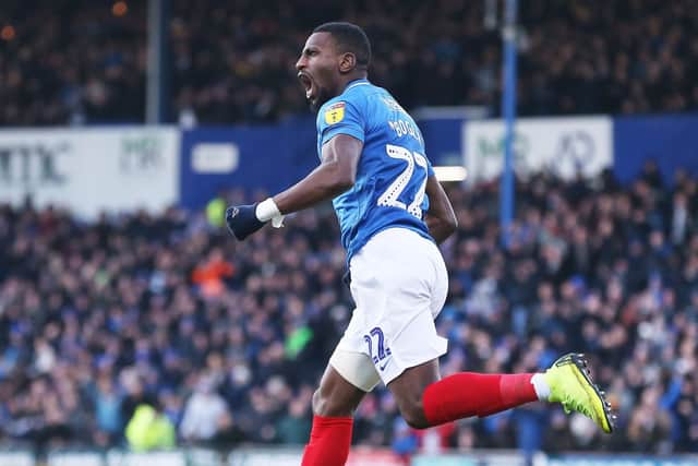 Omar Bogle celebrates his goal against Doncaster Rovers Picture: Joe Pepler