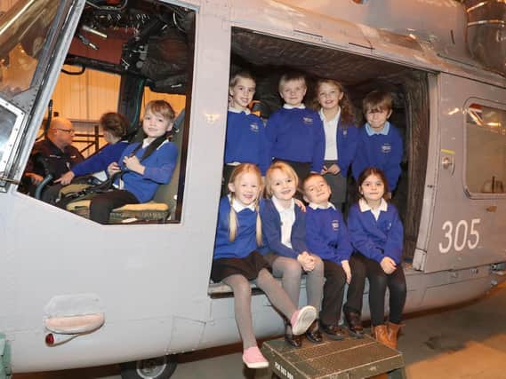 Children from Grange Infant School were given an extra special treat recently as they visited HMS Sultan.  Picture: PO Phot Nicola Harper