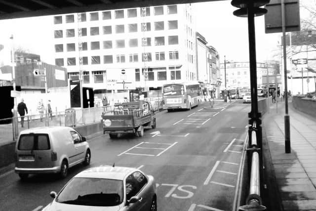 The same view in Commercial Road last week. No atmosphere, few people, somewhat boring and no heart.