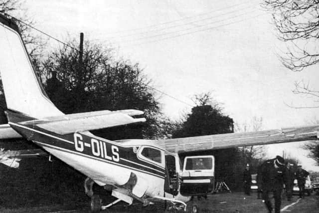 In January 1982 a single engine airplane crashed onto the B3354 near Botley.  The passenger was pop singer Gary Numan.