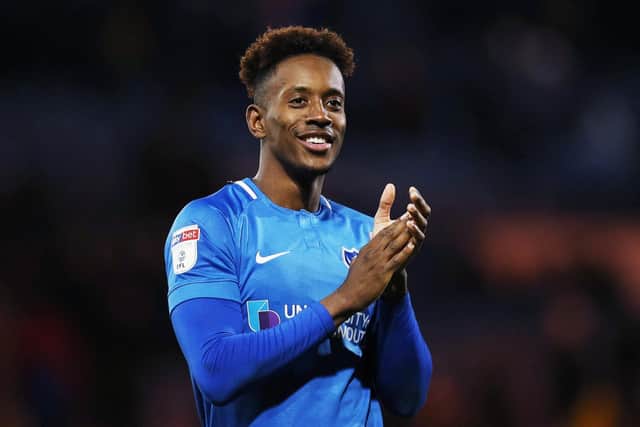Jamal Lowe could make his 100th Pompey appearance tonight. Picture: Joe Pepler