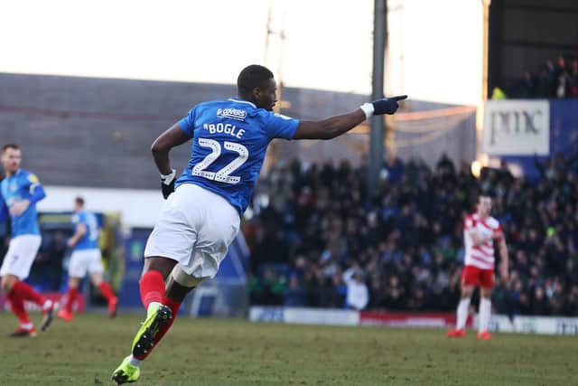 Pompey's Omar Bogle is back for Plymouth. Picture: Joe Pepler