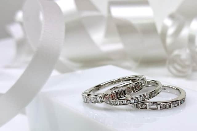 Rings by Hallmark Jewellers.