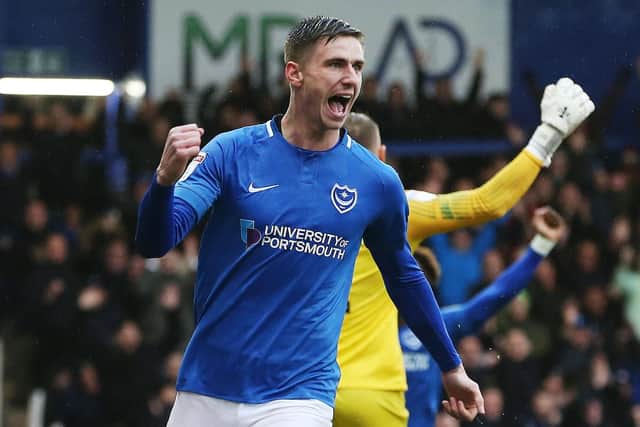 Oli Hawkins celebrates his goal against Southend. Picture: Joe Pepler