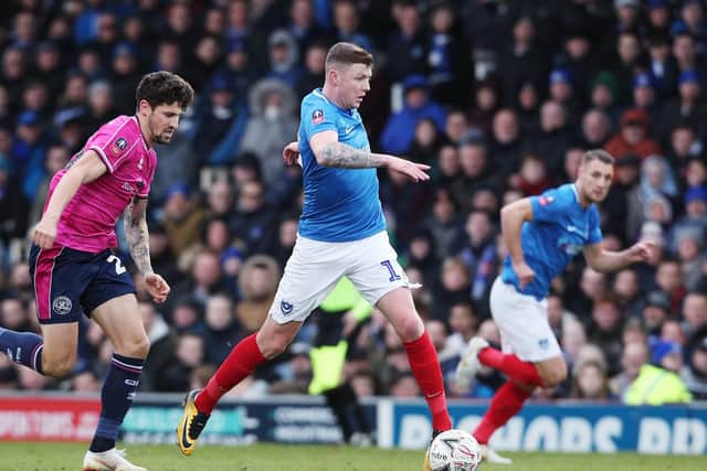 Dion Donohue is an injury doubt for Pompey. Picture: Joe Pepler