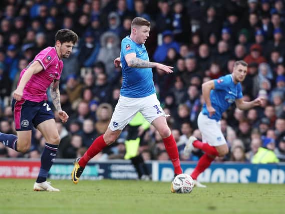 Dion Donohue is an injury doubt for Pompey. Picture: Joe Pepler