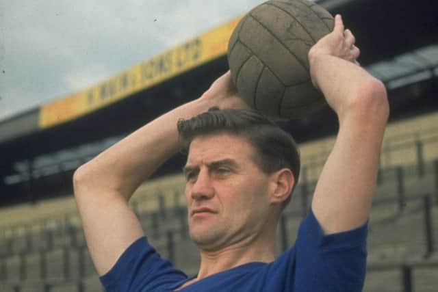 Undated:  Jimmy Dickinson of Portsmouth prepares to take a throw in.