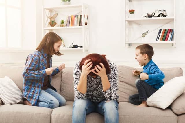 Agony aunt Fiona Caine says it's normal for young children to fight and argue, but understands it's hard to deal with.