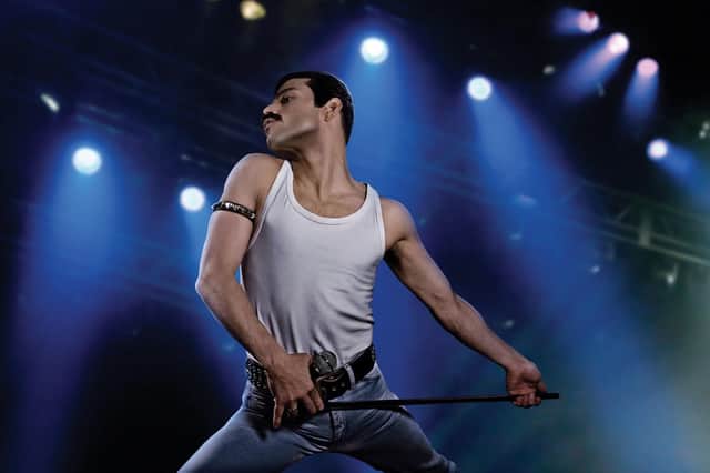 Rami Malek as Freddie Mercury in Bohemian Rhapsody