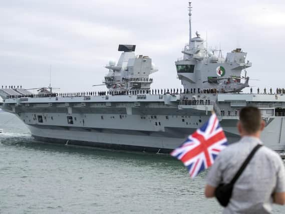 HMS Queen Elizabeth in Portsmouth. Photo: Steve Parsons/PA Wire