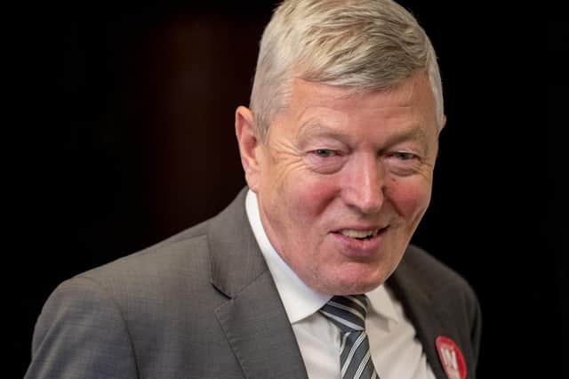 Alan Johnson, former Labour MP and ex-home secretary, looks on during a visit to a pro-EU company, Pollards Printers with the the Labour IN for Britain campaign battle bus on June 2, 2016 in Exeter, England.  (Photo by Matt Cardy/Getty Images)