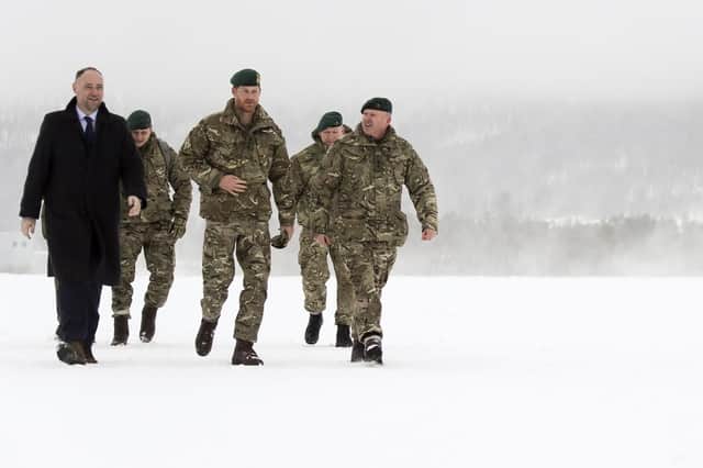 The Duke of Sussex, visited Commando Helicopter Force. Photo: Royal Navy