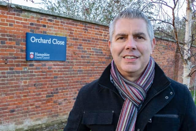 Parent carer Dave Humphries, pictured outside the under-threat Orchard Close respite centre for disabled adults on Hayling Island