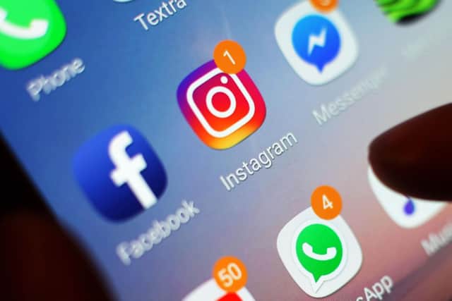 Undated file photo of the Instagram icon. The photo-sharing platform is banning graphic images of self-harm after Health Secretary Matt Hancock said social media companies "need to do more" to curb their impact on teenagers' mental healt