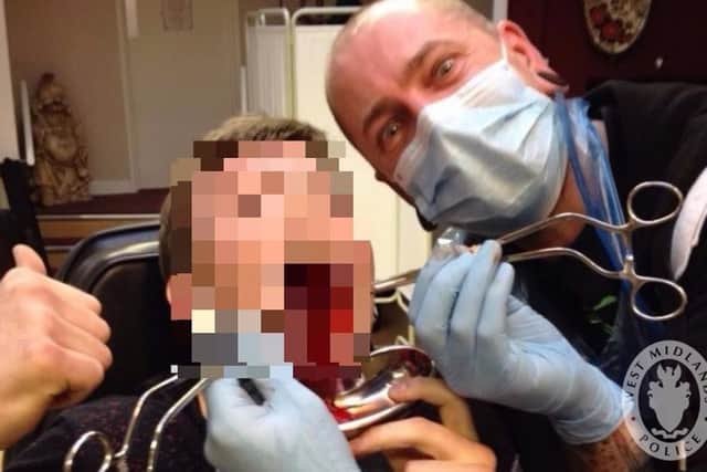 Brendan McCarthy (right), who ran Dr Evil's Body Modification Emporium in Wolverhampton, has admitted causing grievous bodily harm to three customers by carrying out a tongue-splitting procedure and removing an ear and a nipple.