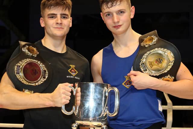 Engineering Technicians, (Marine Engineering) Jake and Joel Murray, both romped to victory for the Royal Navy against a team from the British Army. Photo: Royal Navy