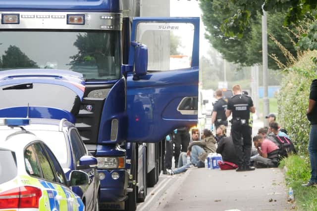 More than 30 suspected illegal immigrants were found in a lorry in Portsmouth in September last year. Picture: Habibur Rahman