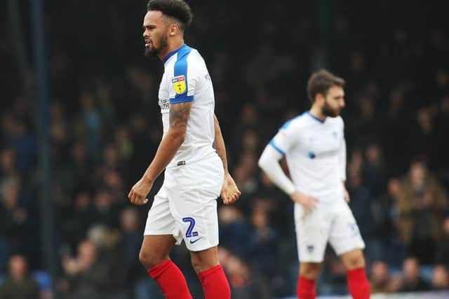 Anton Walkes and Ben Close sum up the Pompey dejection. Picture: Joe Pepler