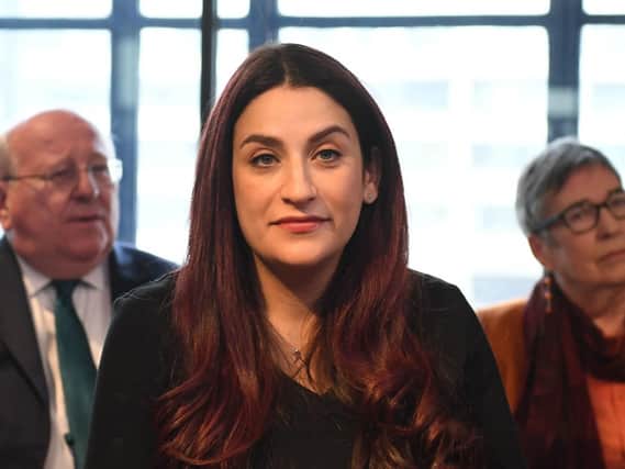 Labour MP Luciana Berger during a press conference at County Hall in Westminster, London, where she announced her resignation along with a group of six other Labour MPs. Picture: Stefan Rousseau/PA Wire