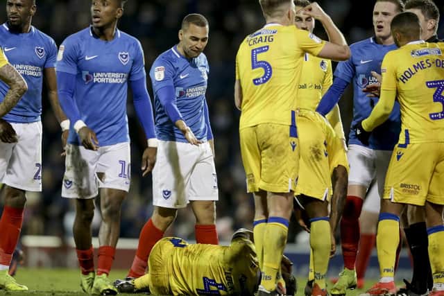 James Vaughan has been accused of an alleged punch on Tom Lockyer.  Photo by Robin Jones/Digital South.