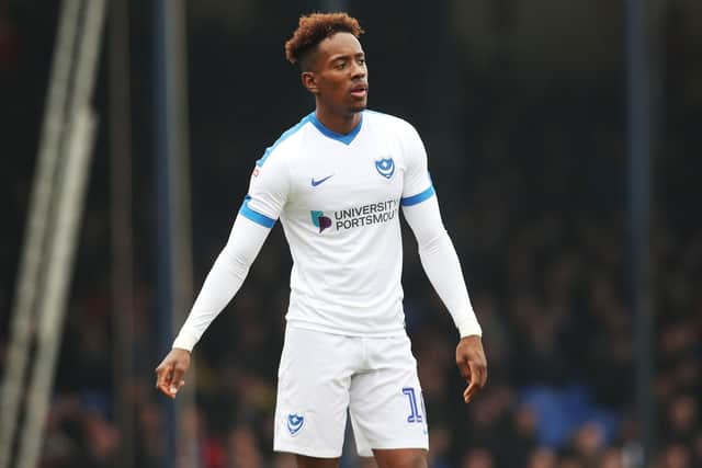 Jamal Lowe has been dropped from Pompey's side against Barnsley. Picture: Joe Pepler