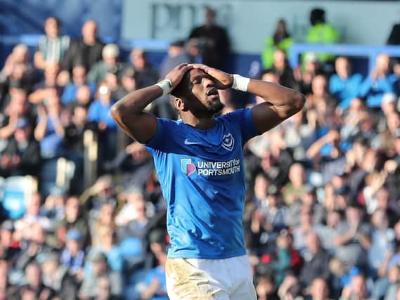 Omar Bogle of Portsmouth during the League One match between Portsmouth v Barnsley, played at Fratton Park, Portsmouth.
23 Feb 2019