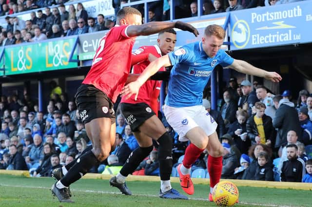 Bryn Morris revelled in the Fratton Park atmosphere on his Blues home debut. Picture: Sean Ryan