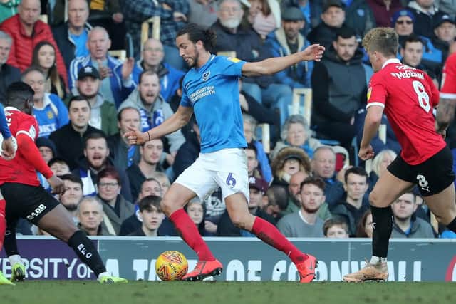 Christian Burgess on the ball against Barnsley. Picture: Sean Ryan