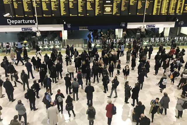 People at Waterloo Station in London, Isabel Infantes/PA Wire