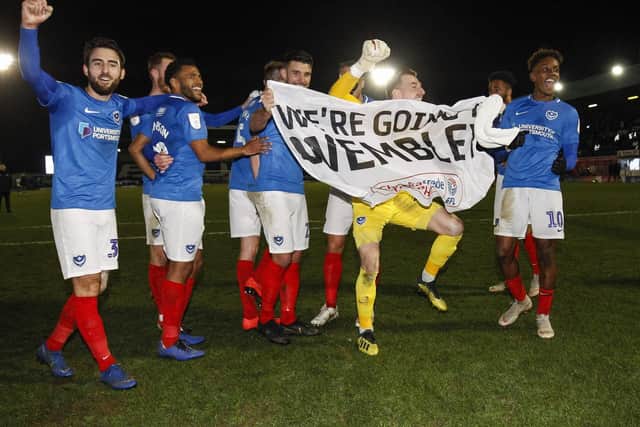Pompey are off to Wembley following tonight's 3-0 Checkatrade Trophy semi-final win over Bury. Picture: Daniel Chesterton/phcimages.com