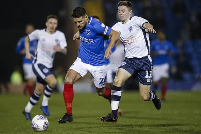 Gareth Evans in action at Bury. Picture: Daniel Chesterton/phcimages.com)