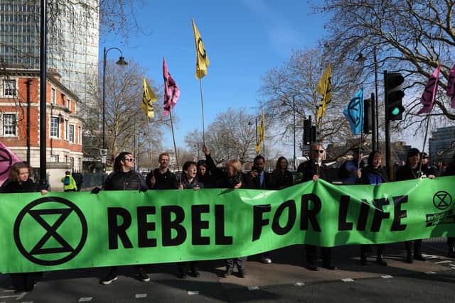 An Extinction Rebellion protest in London last month Picture: Isabel Infantes/PA Wire