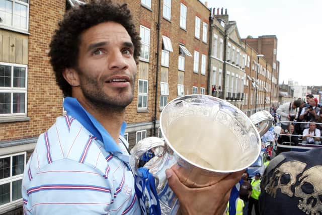 David James celebrates Pompey's FA Cup victory in 2008