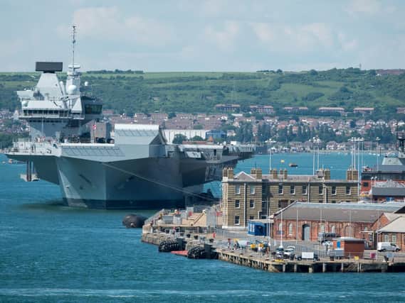HMS Queen Elizabeth is docked in Portsmouth. Picture: Matt Cardy/Getty Images