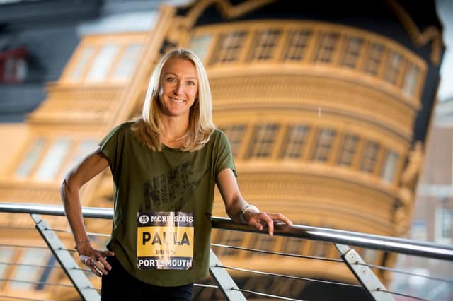 Paula Radcliffe launches the 2015 Great South Run at HMS Victory, Portsmouth.