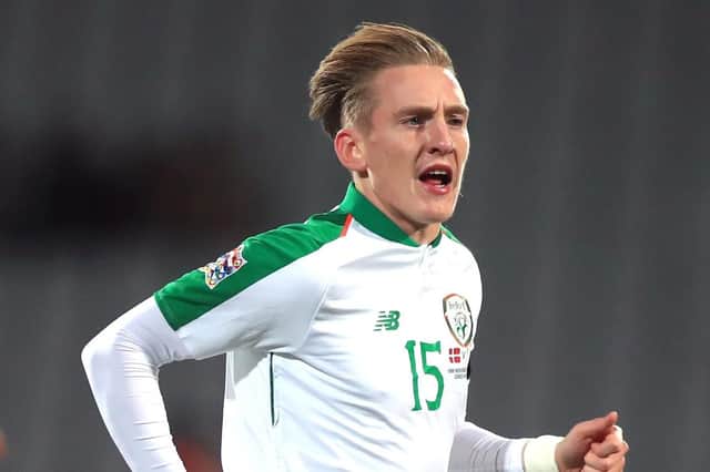 Ronan Curtis in action for the Republic of Ireland against Denmark. Picture: Simon Cooper/PA Wire