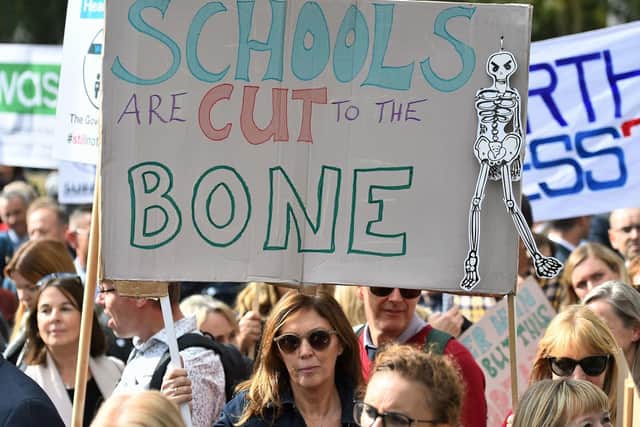 The school funding protest march held by headteachers in London in September Picture: Kirsty O'Connor/PA Wire