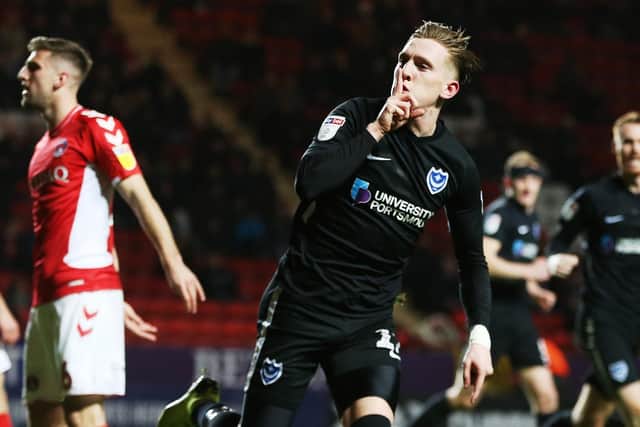 Pompey are hoping Ronan Curtis can tonight add to his 12 goals in the trip to Walsall. Picture: Joe Pepler/Digital South