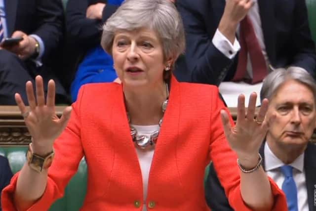 Prime Minister Theresa May speaks during the Brexit debate in the House of Commons, London. House of Commons/PA Wire