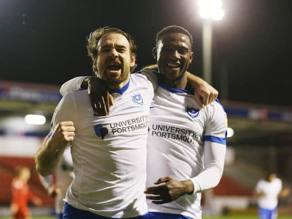 Pompey gained the advantage in the first half at Walsall. Picture: Joe Pepler