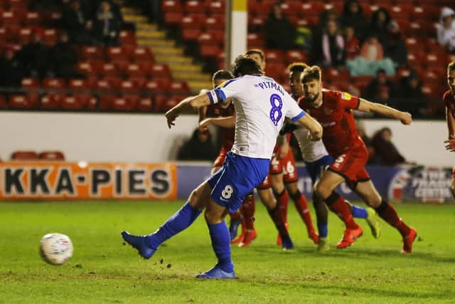 Brett Pitman opened the scoring from the penalty spot in the win over Walsall. Picture: Joe Pepler/Digital South.