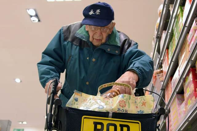 Bob is ageing so well he still does all of his own shopping at his local Waitrose and walks around the store with his personalised stroller. Picture: Morten Watkins/Solent News & Pho