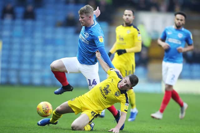 Andy Cannon, whose last appearance was against Oxford, has now missed Pompey's last 14 matches. Picture: Joe Pepler