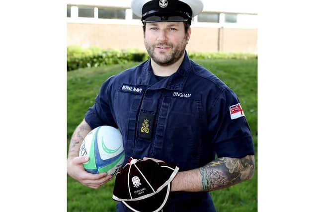 Petty Officer Engineering Technician Marine Engineering Rhys Bingham has been invited to join England Deaf Rugby. Photo: PO Phot Nicola Harper.