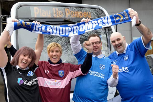 Mary Harman, relief operations supervisor, Emma Levers, driver, Colin Walker, relief operations supervisor and Glenn Jones, staff manager. Picture: Ross
